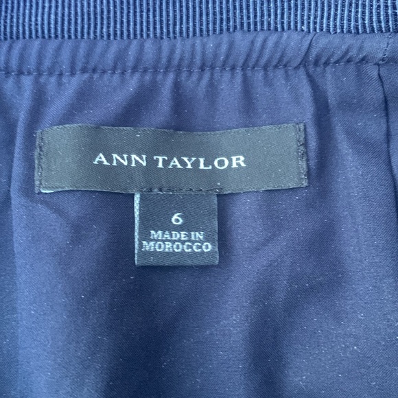 Ann Taylor women’s skirt blue white flare size 6 nautical coastal beachy - Picture 6 of 10